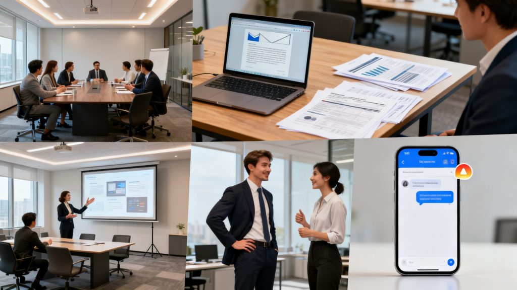 Les 5 formes de communication en entreprise et leurs usages sans aucun texte