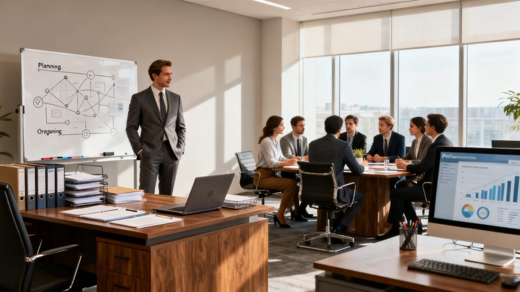 Les quatre fonctions essentielles du management quotidien sans aucun texte