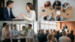 Quels sont les 4 niveaux de communication en entreprise ?