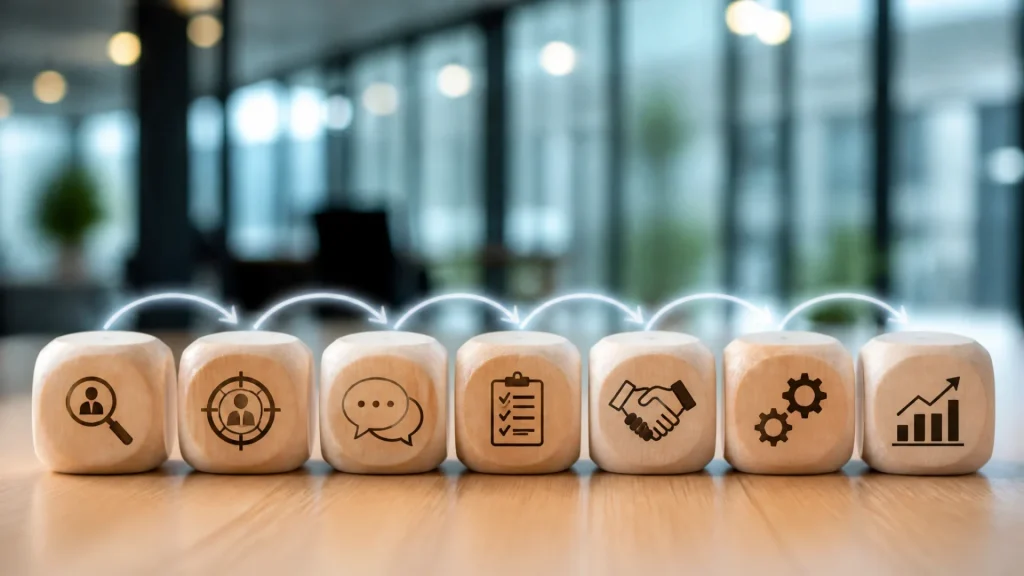 Le cycle de vente en 7 étapes : un guide complet pour structurer les ventes B2B
